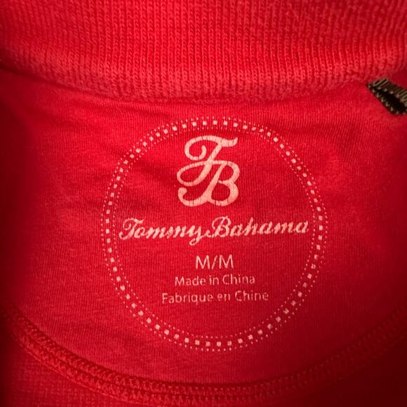 Tommy Bahama Sweater Womens Medium Red Knit Marlin Logo Full Zip Ladies - Picture 4 of 10